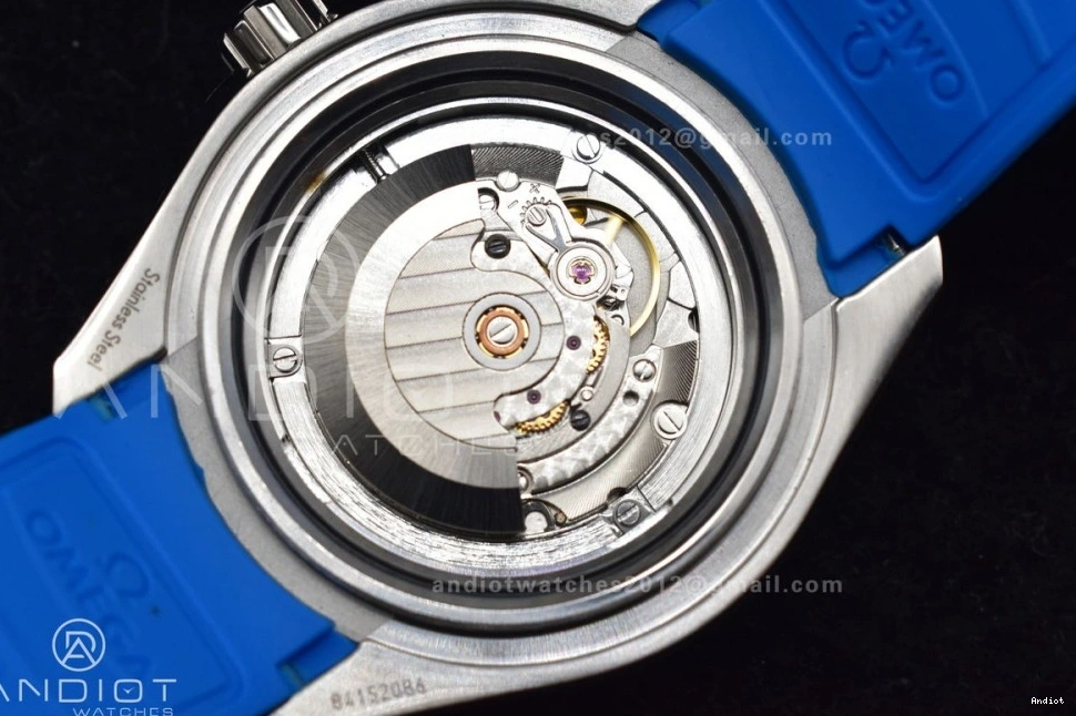 Blue Seamaster White on TF A2824 Dial 1:1 Deep Ultra 6000M Ceramic Bezel Black Strap Best Rubber Edition SS 1221